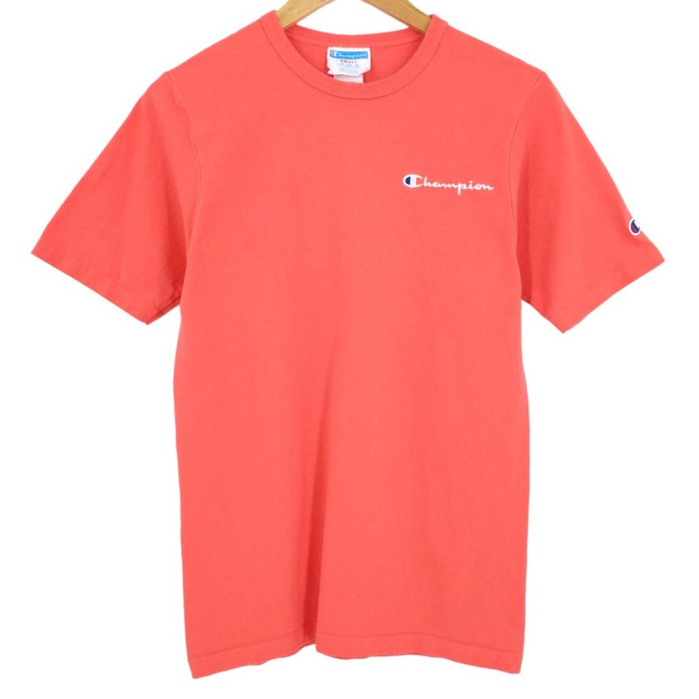 Champion Small Script Logo Applique Tee Shirt Sz S - image 1